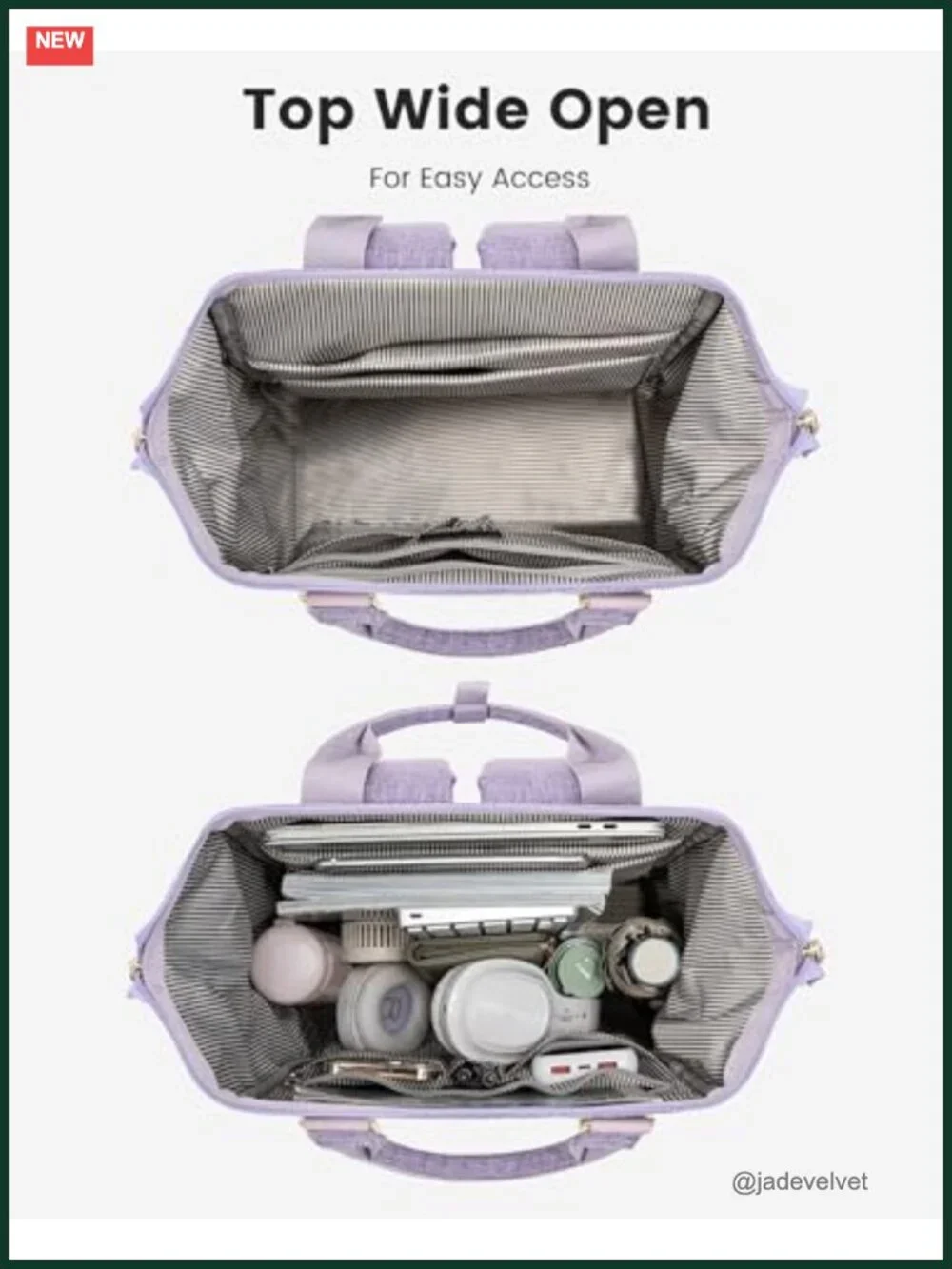 Laptop Backpack with 40oz Tumbler Holder, Anti-Theft, Padded 15.6